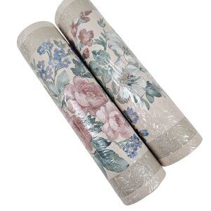 Brewster Wallpaper Border Lot 2 Rolls 5 Yds Each Pink Blue Green Floral Prepaste